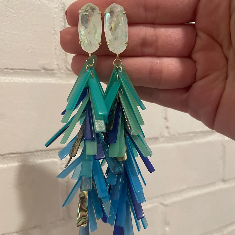 Kendra Scott statement earrings.